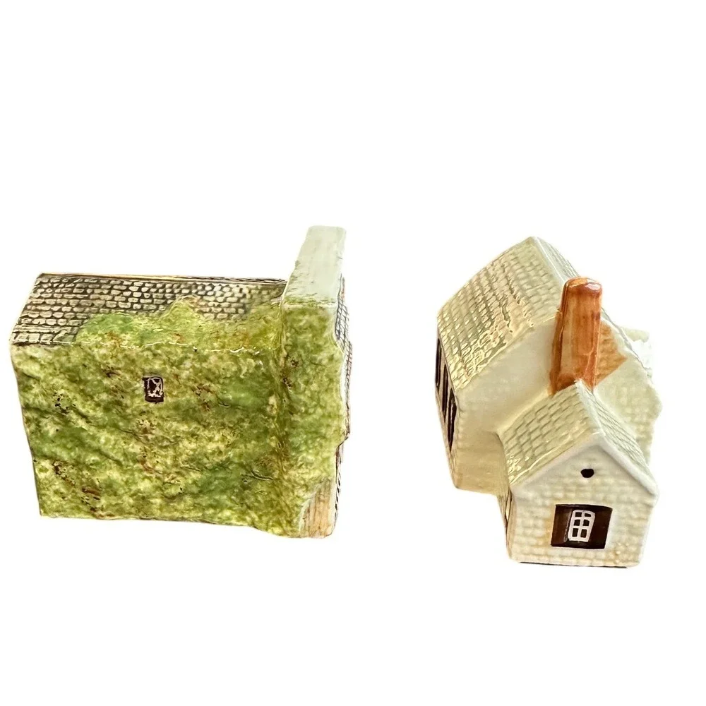 Keller Charles of Philadelphia Miniature Village Lot of 2 Ceramic Pharmacy House